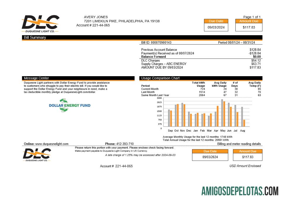 Conta de serviços públicos DLC dos EUA, versão 2 baixar para verificação